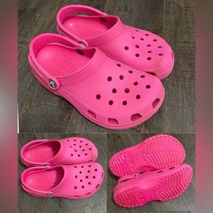 Hot pink crocs